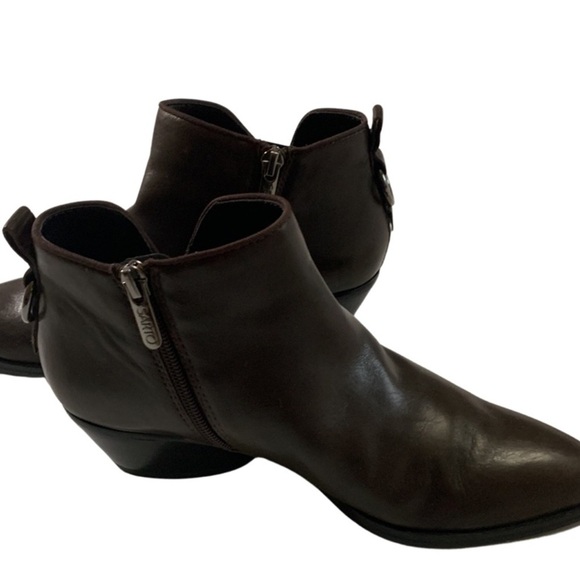 Franco Sarto A-Sloan brown leather ankle boot, 7, casual, bohemian, hippie - Picture 3 of 9